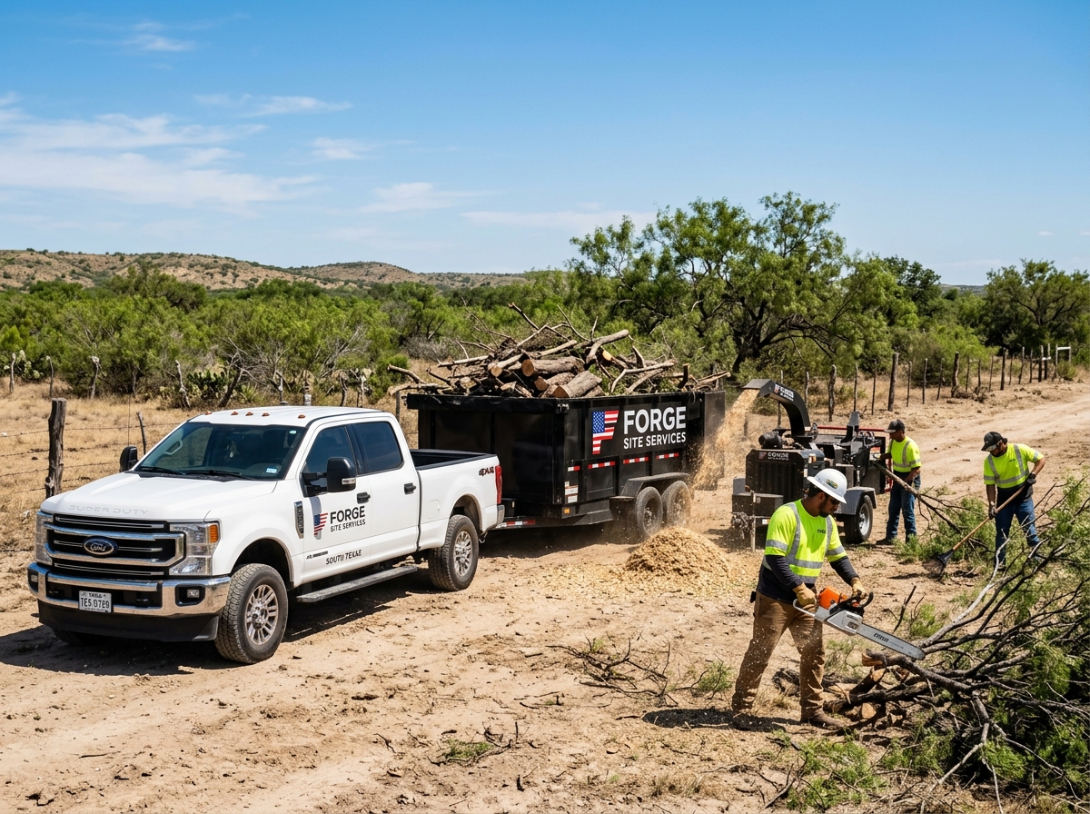 Brush and land clearing in Coastal Bend Texas